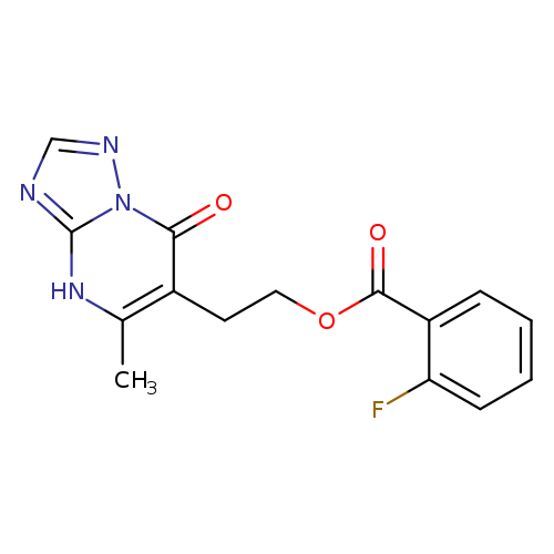 2-{5-methyl-7-oxo-4H,7H-[1,2,4]triazolo[1,5-a]pyrimidin-6-yl}ethyl 2-fluorobenzoate