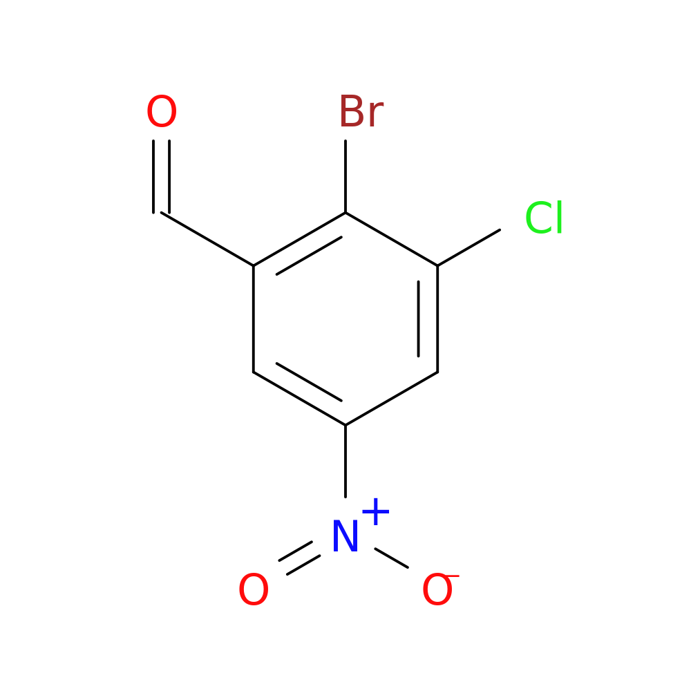 2-bromo-3-chloro-5-nitrobenzaldehyde