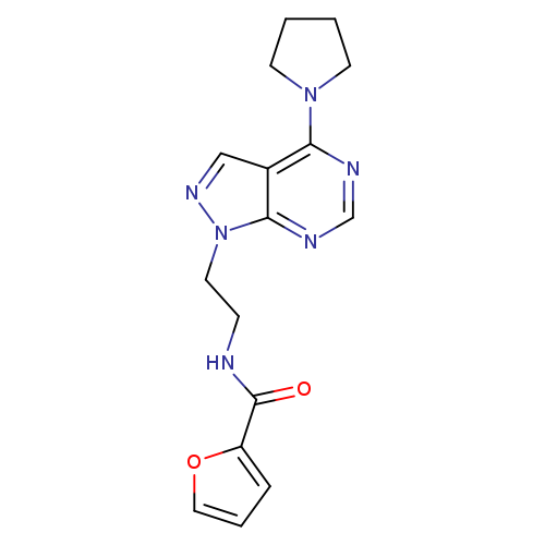 N-{2-[4-(pyrrolidin-1-yl)-1H-pyrazolo[3,4-d]pyrimidin-1-yl]ethyl}furan-2-carboxamide