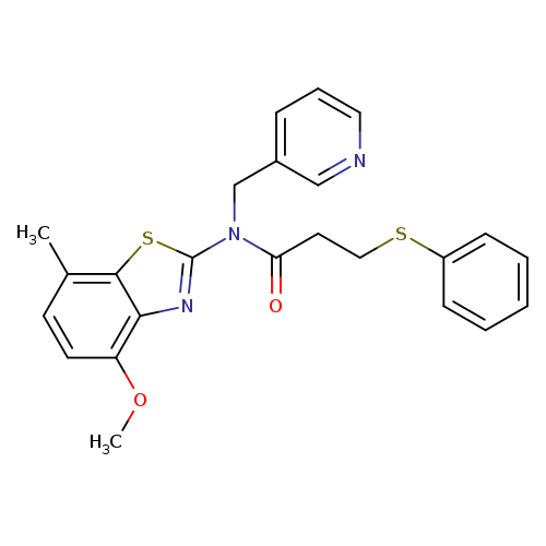 N-(4-methoxy-7-methyl-1,3-benzothiazol-2-yl)-3-(phenylsulfanyl)-N-[(pyridin-3-yl)methyl]propanamide
