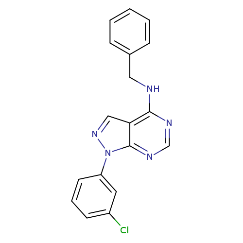 N-benzyl-1-(3-chlorophenyl)-1H-pyrazolo[3,4-d]pyrimidin-4-amine