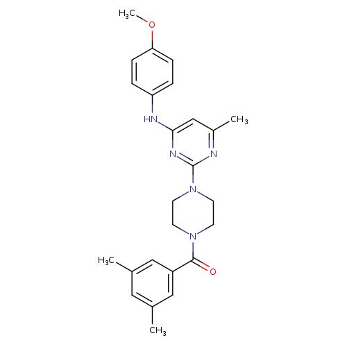2-[4-(3,5-dimethylbenzoyl)piperazin-1-yl]-N-(4-methoxyphenyl)-6-methylpyrimidin-4-amine