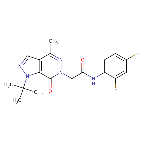 2-{1-tert-butyl-4-methyl-7-oxo-1H,6H,7H-pyrazolo[3,4-d]pyridazin-6-yl}-N-(2,4-difluorophenyl)acetamide