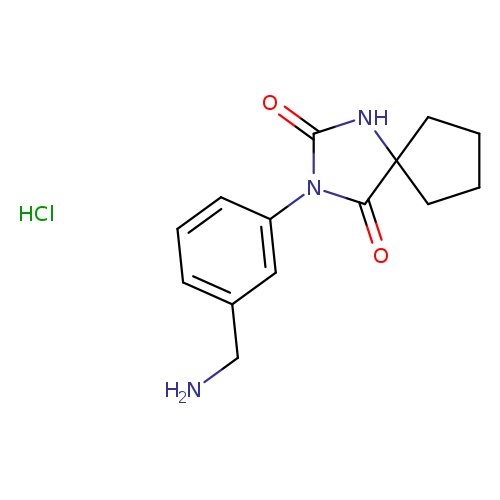3-[3-(aminomethyl)phenyl]-1,3-diazaspiro[4.4]nonane-2,4-dione hydrochloride