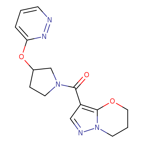 3-[(1-{5H,6H,7H-pyrazolo[3,2-b][1,3]oxazine-3-carbonyl}pyrrolidin-3-yl)oxy]pyridazine