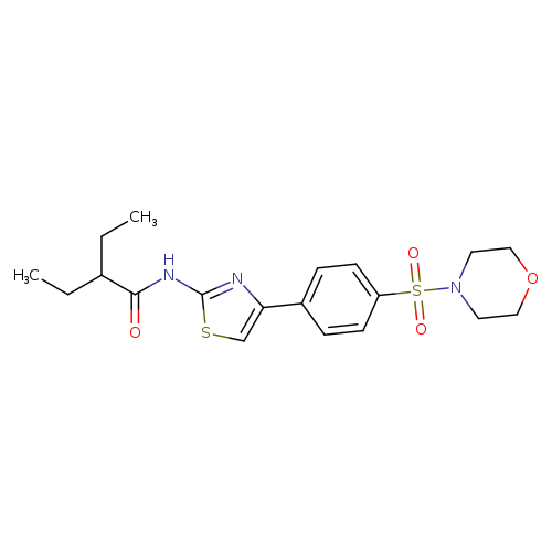 2-ethyl-N-[4-[4-(4-morpholinylsulfonyl)phenyl]-2-thiazolyl]-butanamide