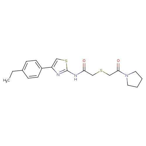 N-[4-(4-ethylphenyl)-1,3-thiazol-2-yl]-2-{[2-oxo-2-(pyrrolidin-1-yl)ethyl]sulfanyl}acetamide