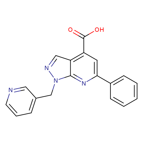 6-phenyl-1-(pyridin-3-ylmethyl)-1H-pyrazolo[3,4-b]pyridine-4-carboxylic acid
