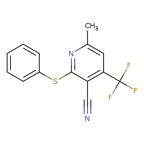 6-methyl-2-(phenylsulfanyl)-4-(trifluoromethyl)pyridine-3-carbonitrile
