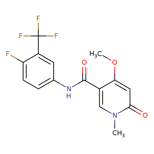 N-[4-fluoro-3-(trifluoromethyl)phenyl]-4-methoxy-1-methyl-6-oxo-1,6-dihydropyridine-3-carboxamide