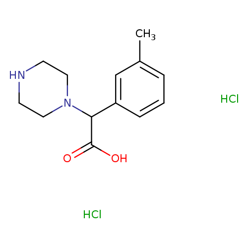 2-(3-Methylphenyl)-2-(piperazin-1-yl)acetic acid dihydrochloride