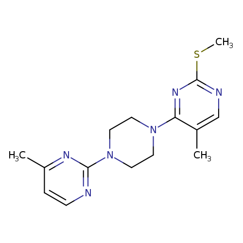 5-methyl-4-[4-(4-methylpyrimidin-2-yl)piperazin-1-yl]-2-(methylsulfanyl)pyrimidine