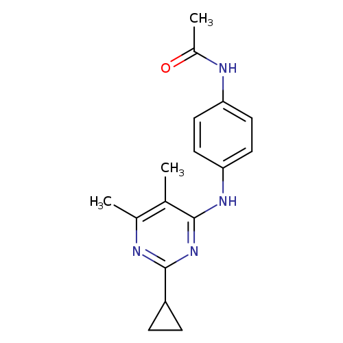 N-{4-[(2-cyclopropyl-5,6-dimethylpyrimidin-4-yl)amino]phenyl}acetamide