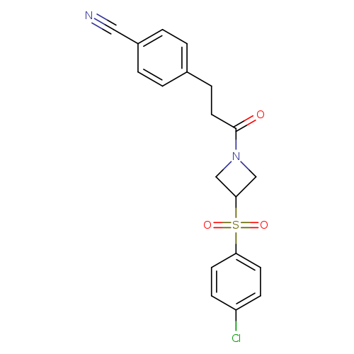 4-{3-[3-(4-chlorobenzenesulfonyl)azetidin-1-yl]-3-oxopropyl}benzonitrile