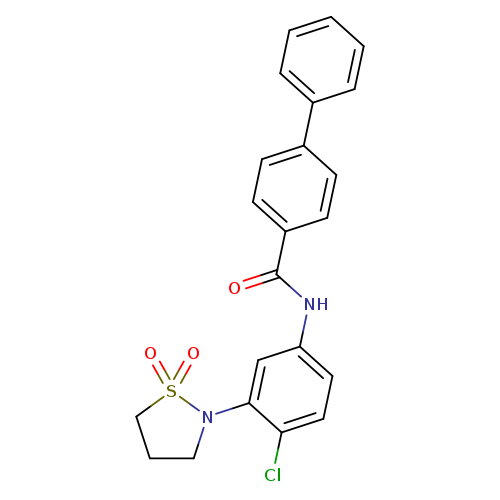 N-[4-chloro-3-(1,1-dioxo-1lambda6,2-thiazolidin-2-yl)phenyl]-[1,1'-biphenyl]-4-carboxamide