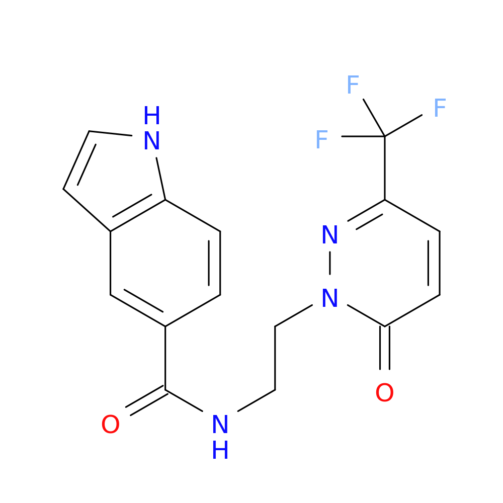 N-{2-[6-oxo-3-(trifluoromethyl)-1,6-dihydropyridazin-1-yl]ethyl}-1H-indole-5-carboxamide