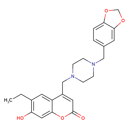 4-({4-[(2H-1,3-benzodioxol-5-yl)methyl]piperazin-1-yl}methyl)-6-ethyl-7-hydroxy-2H-chromen-2-one