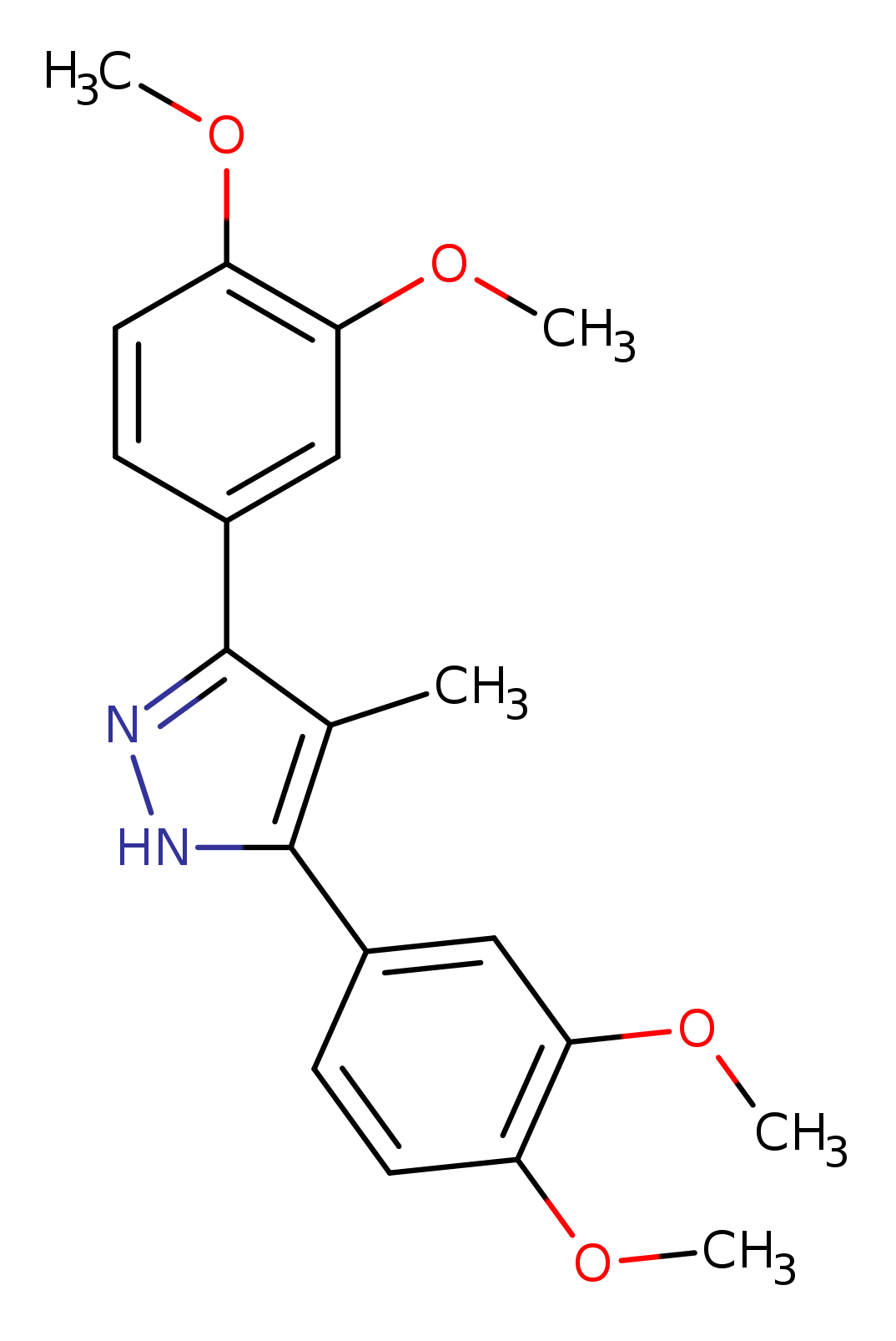 3,5-bis(3,4-dimethoxyphenyl)-4-methyl-1H-pyrazole