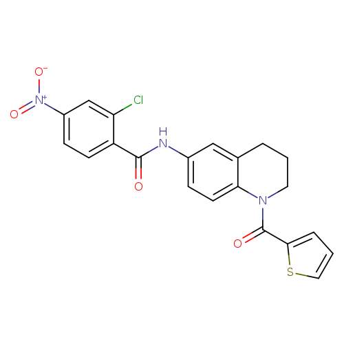 2-chloro-4-nitro-N-[1-(thiophene-2-carbonyl)-1,2,3,4-tetrahydroquinolin-6-yl]benzamide