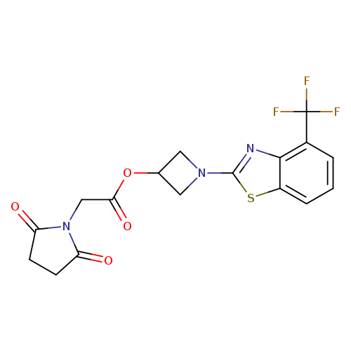1-[4-(trifluoromethyl)-1,3-benzothiazol-2-yl]azetidin-3-yl 2-(2,5-dioxopyrrolidin-1-yl)acetate