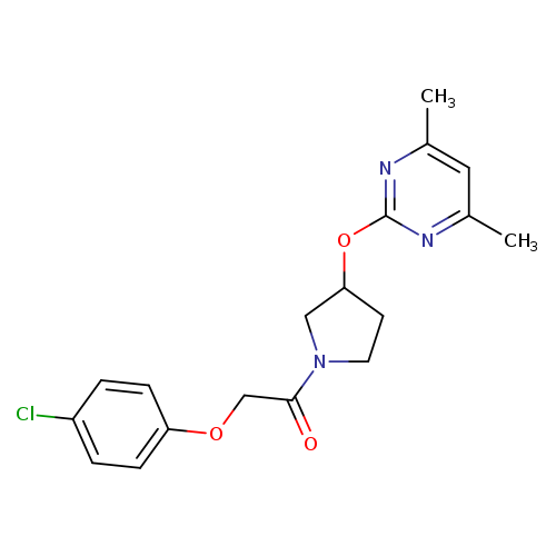2-(4-chlorophenoxy)-1-{3-[(4,6-dimethylpyrimidin-2-yl)oxy]pyrrolidin-1-yl}ethan-1-one