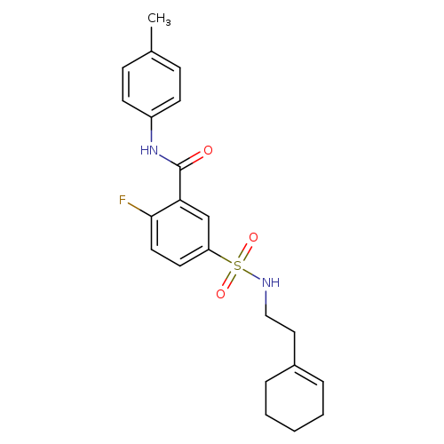 5-{[2-(cyclohex-1-en-1-yl)ethyl]sulfamoyl}-2-fluoro-N-(4-methylphenyl)benzamide