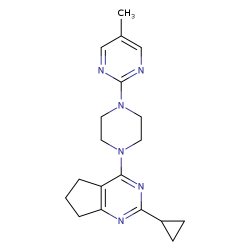 2-(4-{2-cyclopropyl-5H,6H,7H-cyclopenta[d]pyrimidin-4-yl}piperazin-1-yl)-5-methylpyrimidine