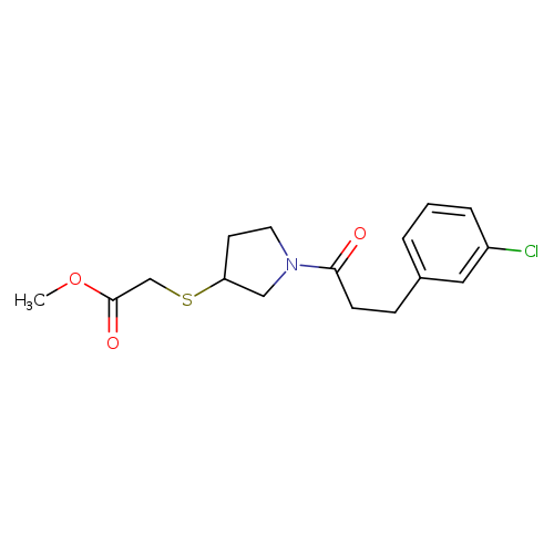 methyl 2-({1-[3-(3-chlorophenyl)propanoyl]pyrrolidin-3-yl}sulfanyl)acetate