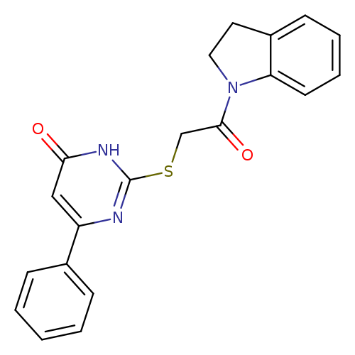 2-{[2-(2,3-dihydro-1H-indol-1-yl)-2-oxoethyl]sulfanyl}-6-phenyl-3,4-dihydropyrimidin-4-one