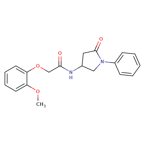 2-(2-methoxyphenoxy)-N-(5-oxo-1-phenylpyrrolidin-3-yl)acetamide