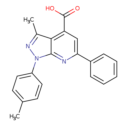 3-methyl-1-(4-methylphenyl)-6-phenyl-1H-pyrazolo[3,4-b]pyridine-4-carboxylic acid