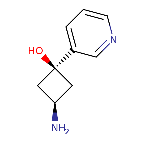 (1s,3s)-3-amino-1-(pyridin-3-yl)cyclobutan-1-ol, trans