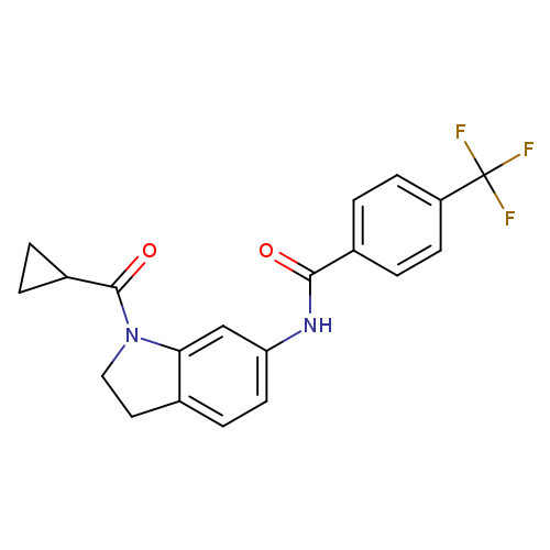 N-(1-cyclopropanecarbonyl-2,3-dihydro-1H-indol-6-yl)-4-(trifluoromethyl)benzamide