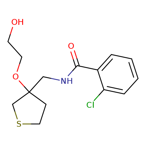 2-chloro-N-{[3-(2-hydroxyethoxy)thiolan-3-yl]methyl}benzamide