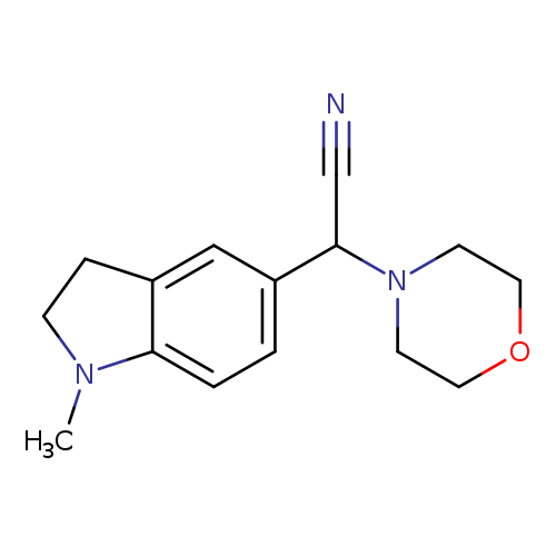 (1-METHYL-2,3-DIHYDRO-1H-INDOL-5-YL)(MORPHOLIN-4-YL)ACETONITRILE