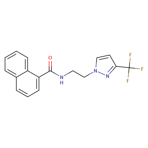 N-{2-[3-(trifluoromethyl)-1H-pyrazol-1-yl]ethyl}naphthalene-1-carboxamide