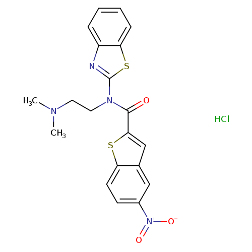 N-(1,3-benzothiazol-2-yl)-N-[2-(dimethylamino)ethyl]-5-nitro-1-benzothiophene-2-carboxamide hydrochloride