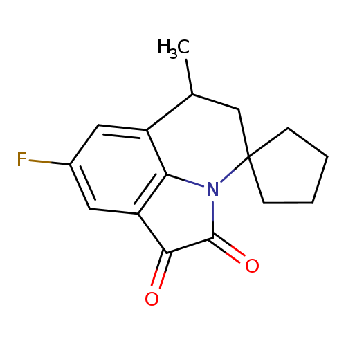 8'-Fluoro-6'-methyl-5',6'-dihydrospiro[cyclopentane-1,4'-pyrrolo[3,2,1-ij]quinoline]-1',2'-dione