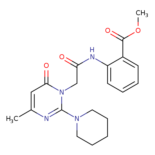 methyl 2-{2-[4-methyl-6-oxo-2-(piperidin-1-yl)-1,6-dihydropyrimidin-1-yl]acetamido}benzoate