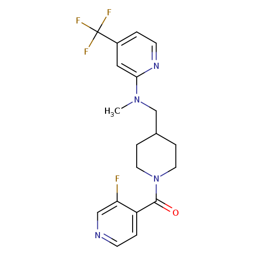 N-{[1-(3-fluoropyridine-4-carbonyl)piperidin-4-yl]methyl}-N-methyl-4-(trifluoromethyl)pyridin-2-amine