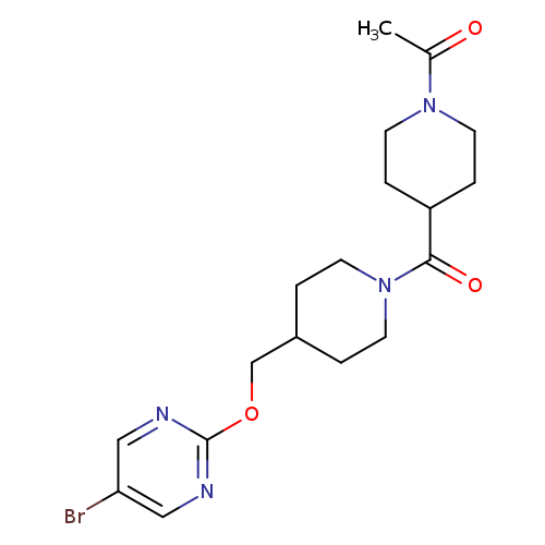 1-[4-(4-{[(5-bromopyrimidin-2-yl)oxy]methyl}piperidine-1-carbonyl)piperidin-1-yl]ethan-1-one