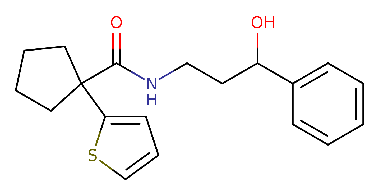 N-(3-hydroxy-3-phenylpropyl)-1-(thiophen-2-yl)cyclopentane-1-carboxamide