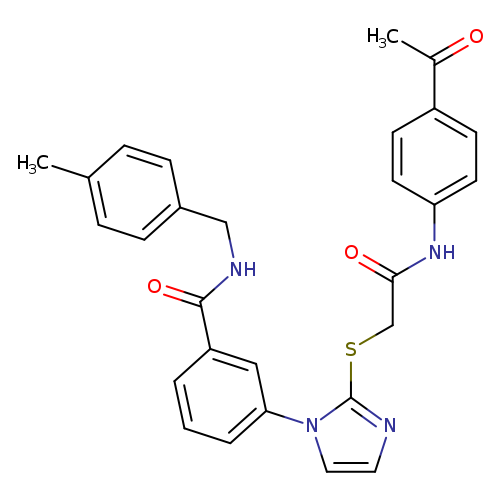 3-[2-({[(4-acetylphenyl)carbamoyl]methyl}sulfanyl)-1H-imidazol-1-yl]-N-[(4-methylphenyl)methyl]benzamide