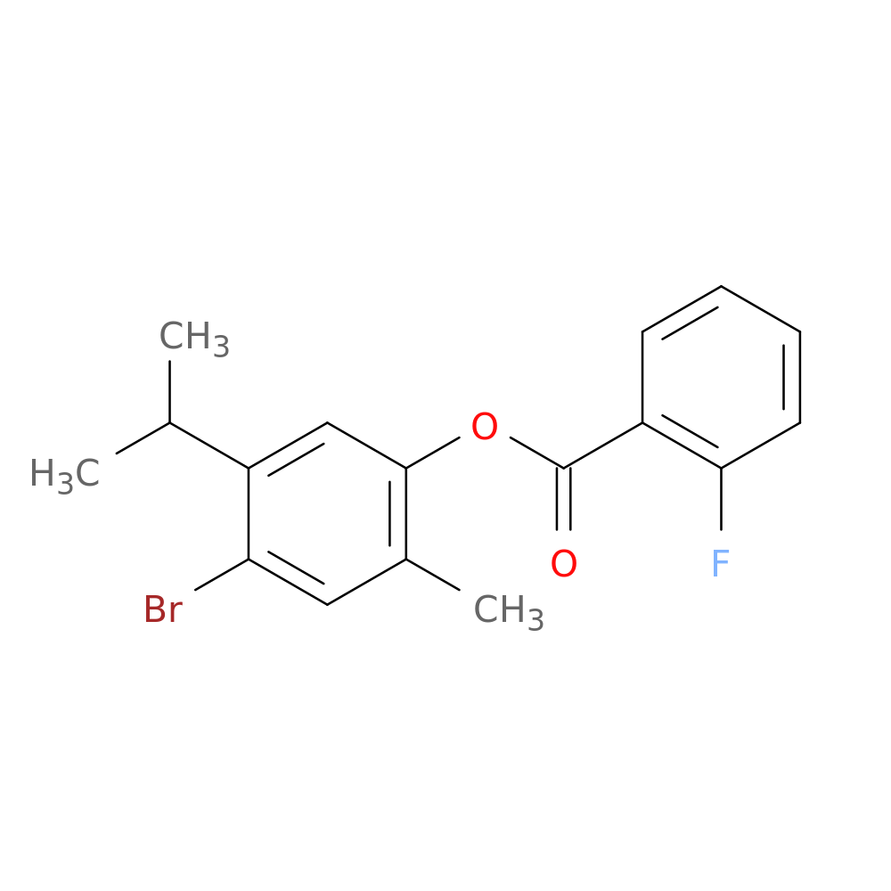 4-bromo-2-methyl-5-(propan-2-yl)phenyl 2-fluorobenzoate