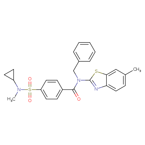 N-benzyl-4-[cyclopropyl(methyl)sulfamoyl]-N-(6-methyl-1,3-benzothiazol-2-yl)benzamide