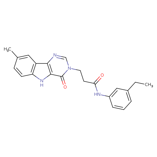 N-(3-ethylphenyl)-3-{8-methyl-4-oxo-3H,4H,5H-pyrimido[5,4-b]indol-3-yl}propanamide