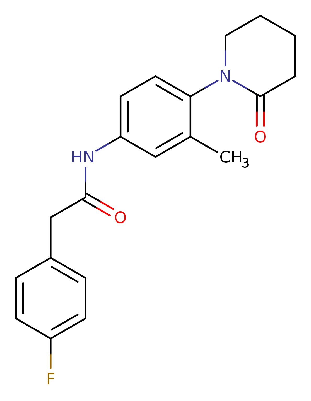 2-(4-fluorophenyl)-N-[3-methyl-4-(2-oxopiperidin-1-yl)phenyl]acetamide