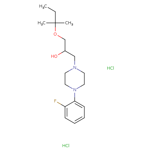 1-[4-(2-fluorophenyl)piperazin-1-yl]-3-[(2-methylbutan-2-yl)oxy]propan-2-ol dihydrochloride
