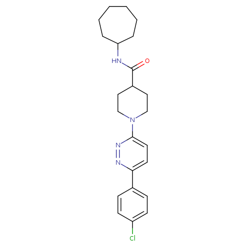 1-[6-(4-chlorophenyl)pyridazin-3-yl]-N-cycloheptylpiperidine-4-carboxamide