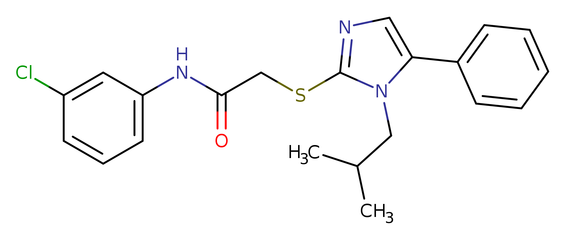 N-(3-chlorophenyl)-2-{[1-(2-methylpropyl)-5-phenyl-1H-imidazol-2-yl]sulfanyl}acetamide